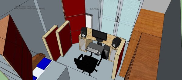 Bedroom studio  2022 - across balcony door - Inside ..jpg
